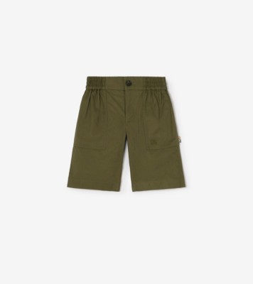 Burberry コットンツイル カーゴショーツ (ミリタリーグリーン) | Burberry®公式サイト