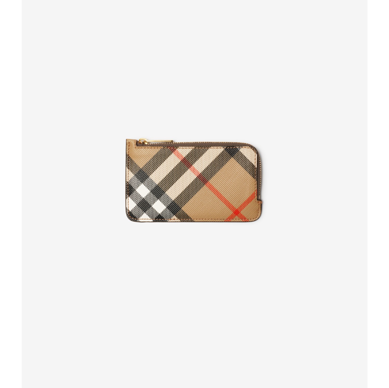 Check Zip Card Case in Sand - Women | Burberry® Official
