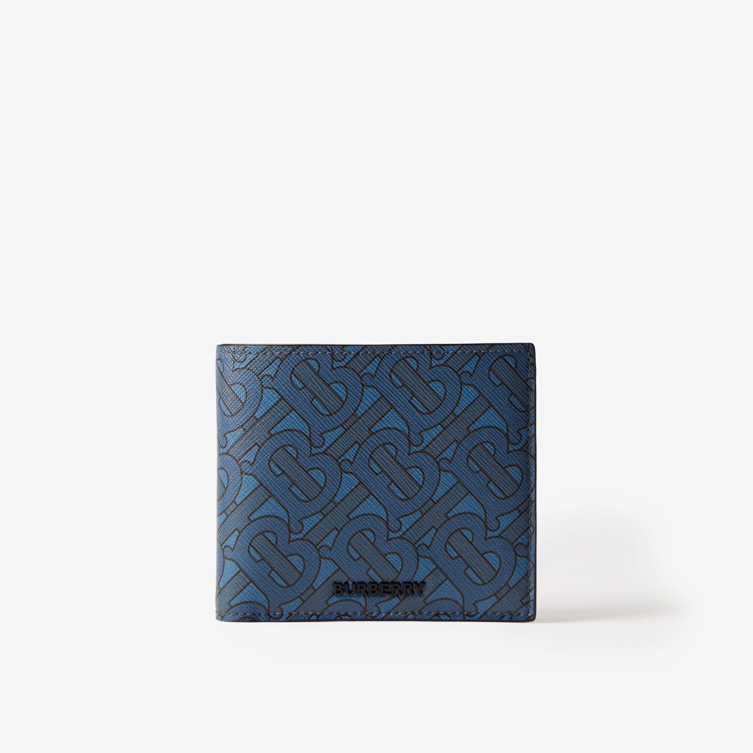 Monogram Print Bifold Wallet in Navy - Men | Burberry® Official