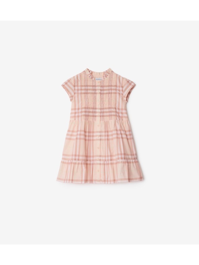 チェック コットン シャツドレス (サンド) | Burberry®公式サイト