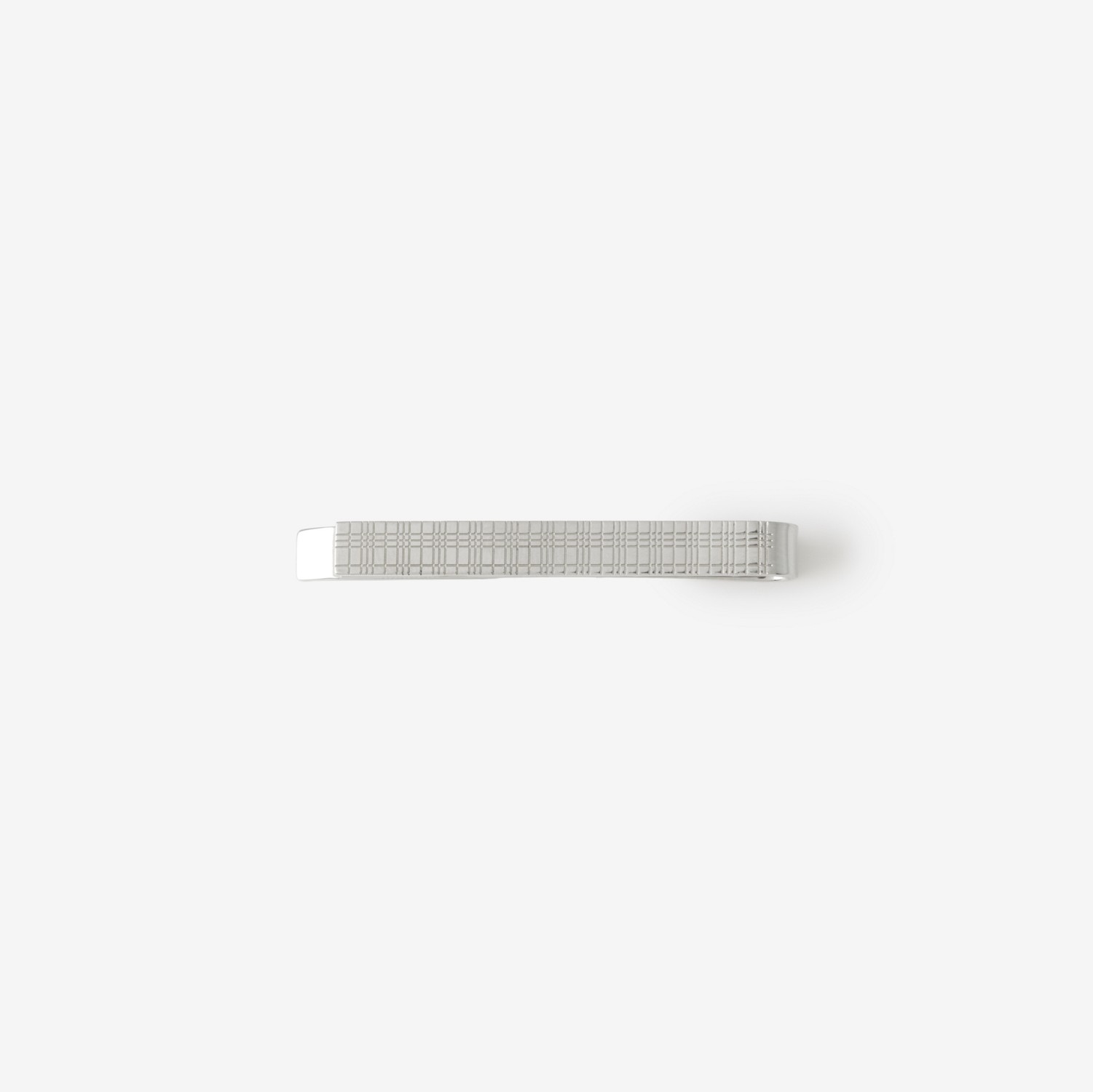 Pince à cravate plaquée palladium à gravure check - Homme | Site officiel Burberry®