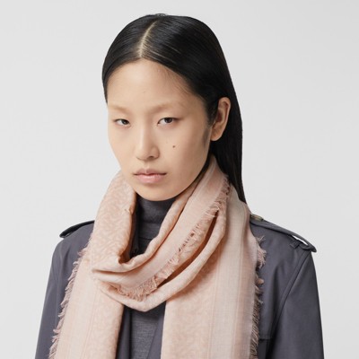 burberry silk and wool scarf