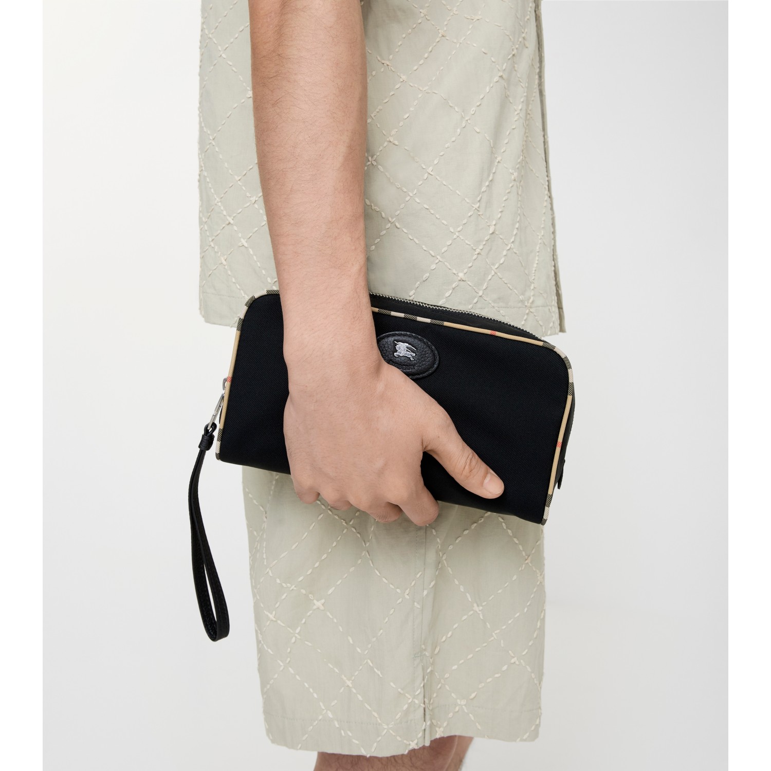 Medium Check Trim Travel Pouch - thumbnail 2