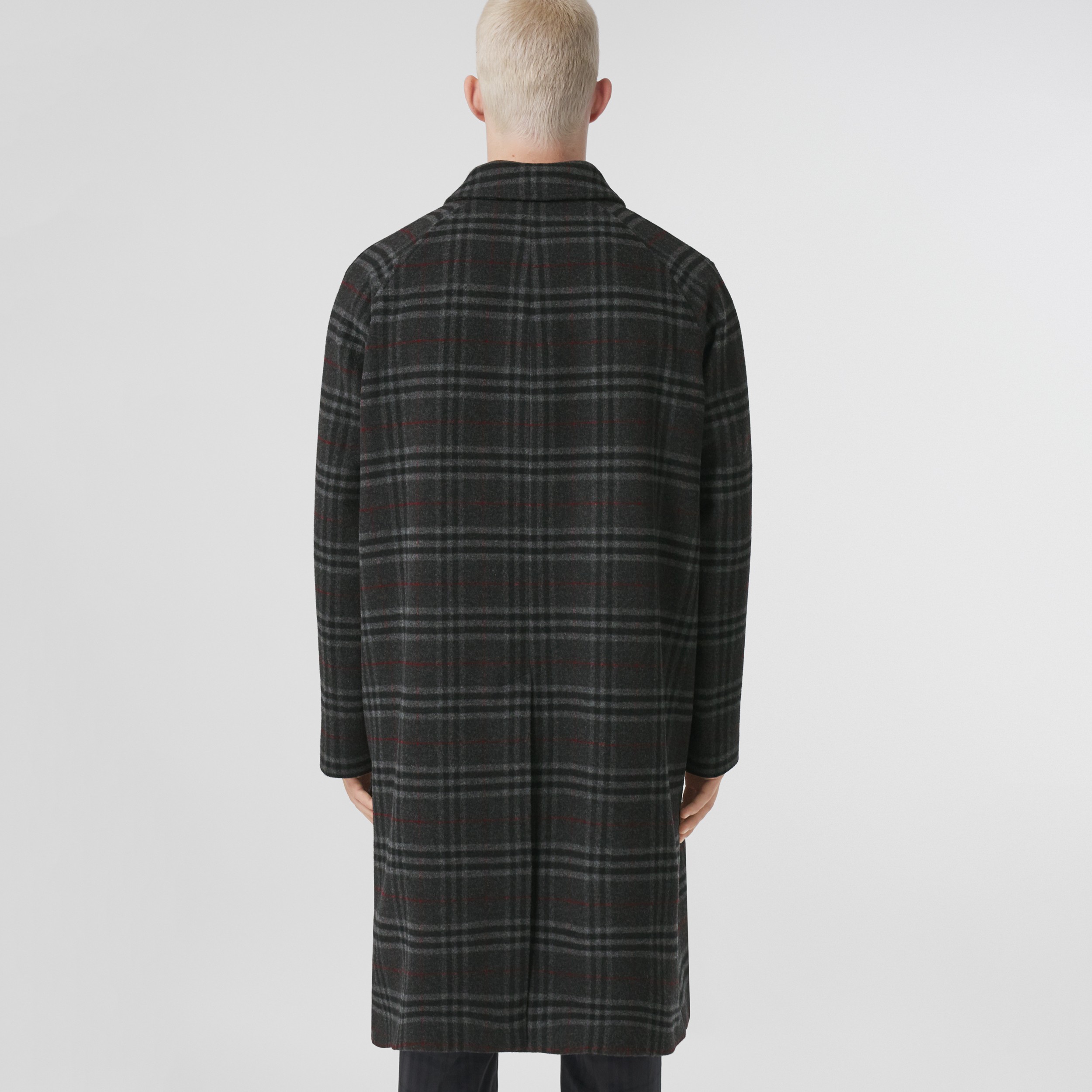 Car coat de lã e cashmere em Vintage Check (Cinza Escuro) - Homens | Burberry® oficial - 3
