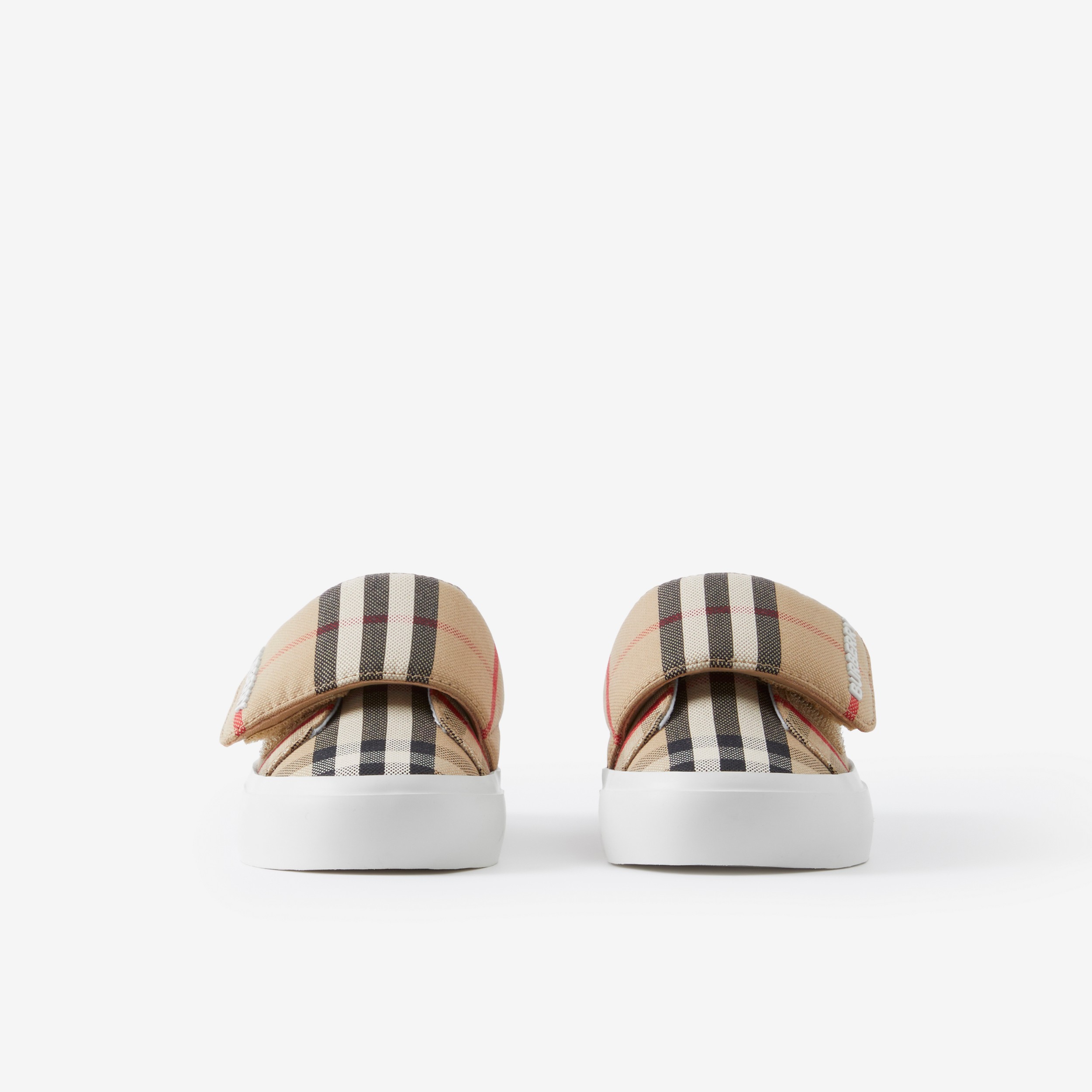 Check Cotton Sneakers in Archive Beige - Children | Burberry® Official - 2
