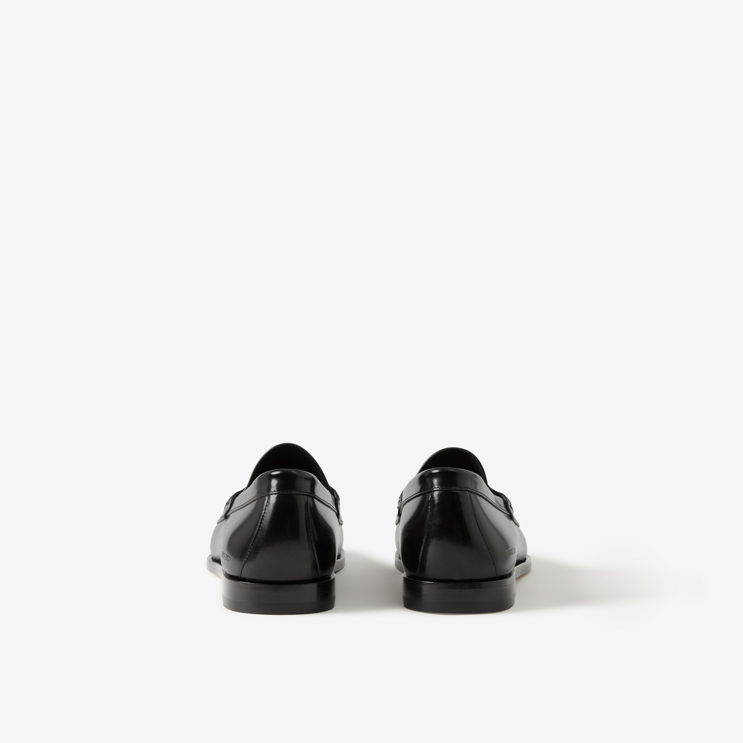 Coin Detail Leather Penny Loafers in Black - Men | Burberry® Official - 3