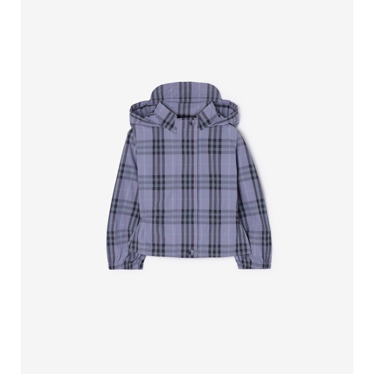  Check Nylon Hooded Jacket