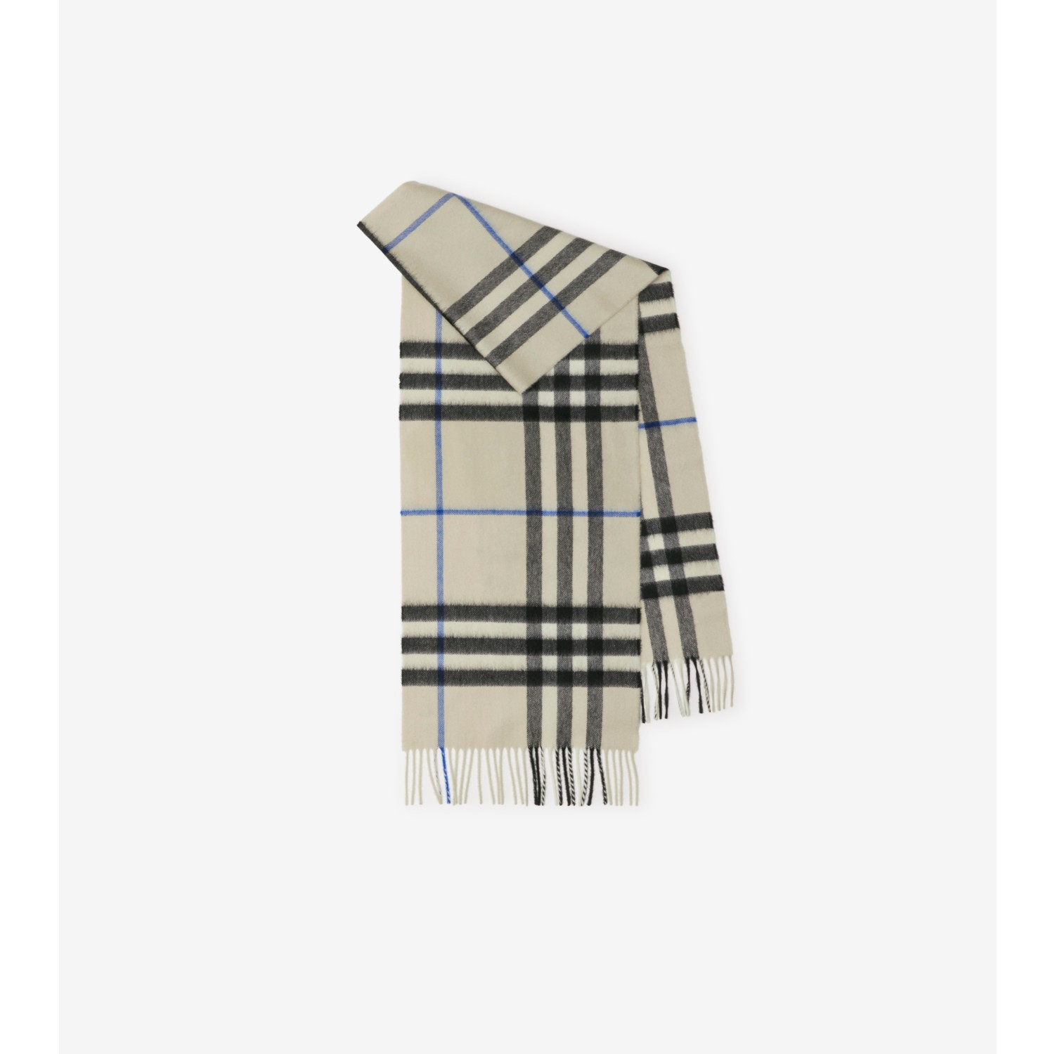 Check Cashmere Scarf in Lichen Burberry Official