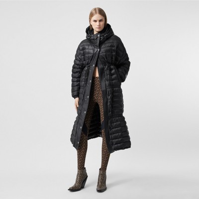 burberry down coat with fur hood