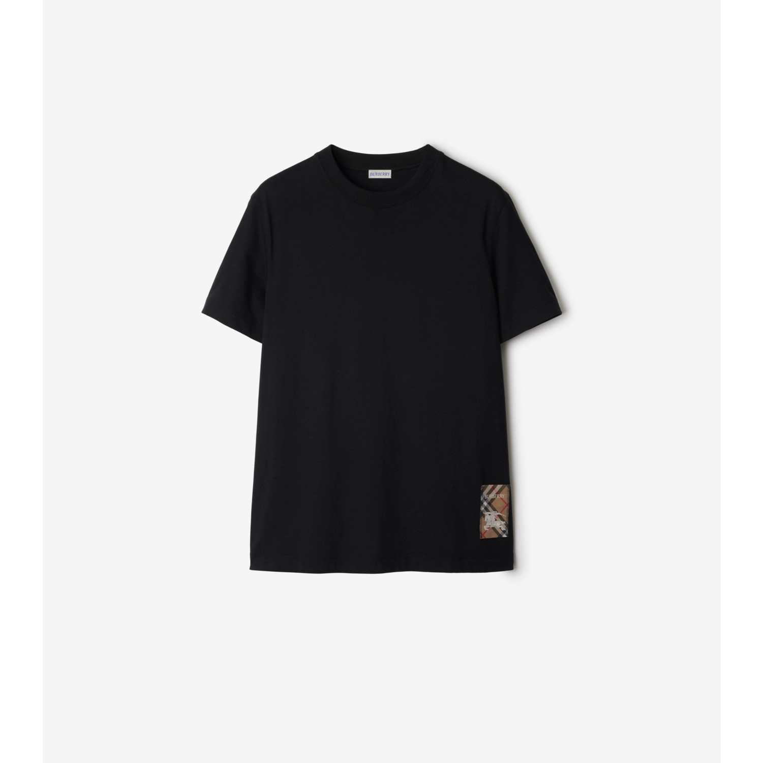 Check Label Cotton T-shirt