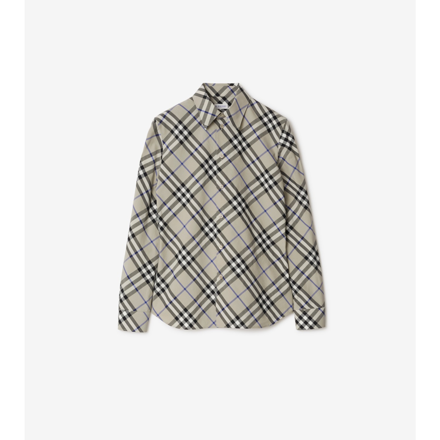 Chemise slim en coton Check