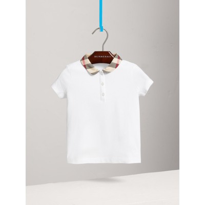 burberry polo white