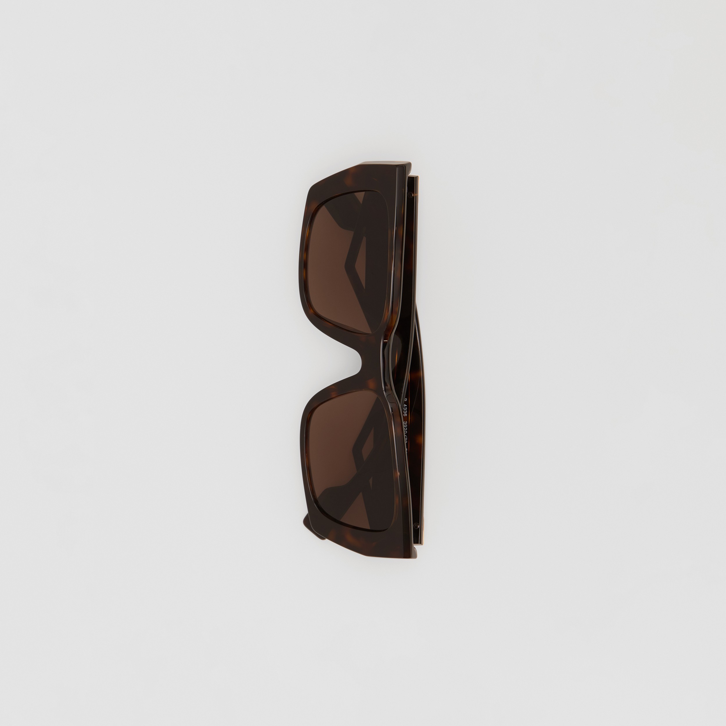 B Motif Rectangular Frame Sunglasses in Tortoiseshell - Women | Burberry® Official - 4