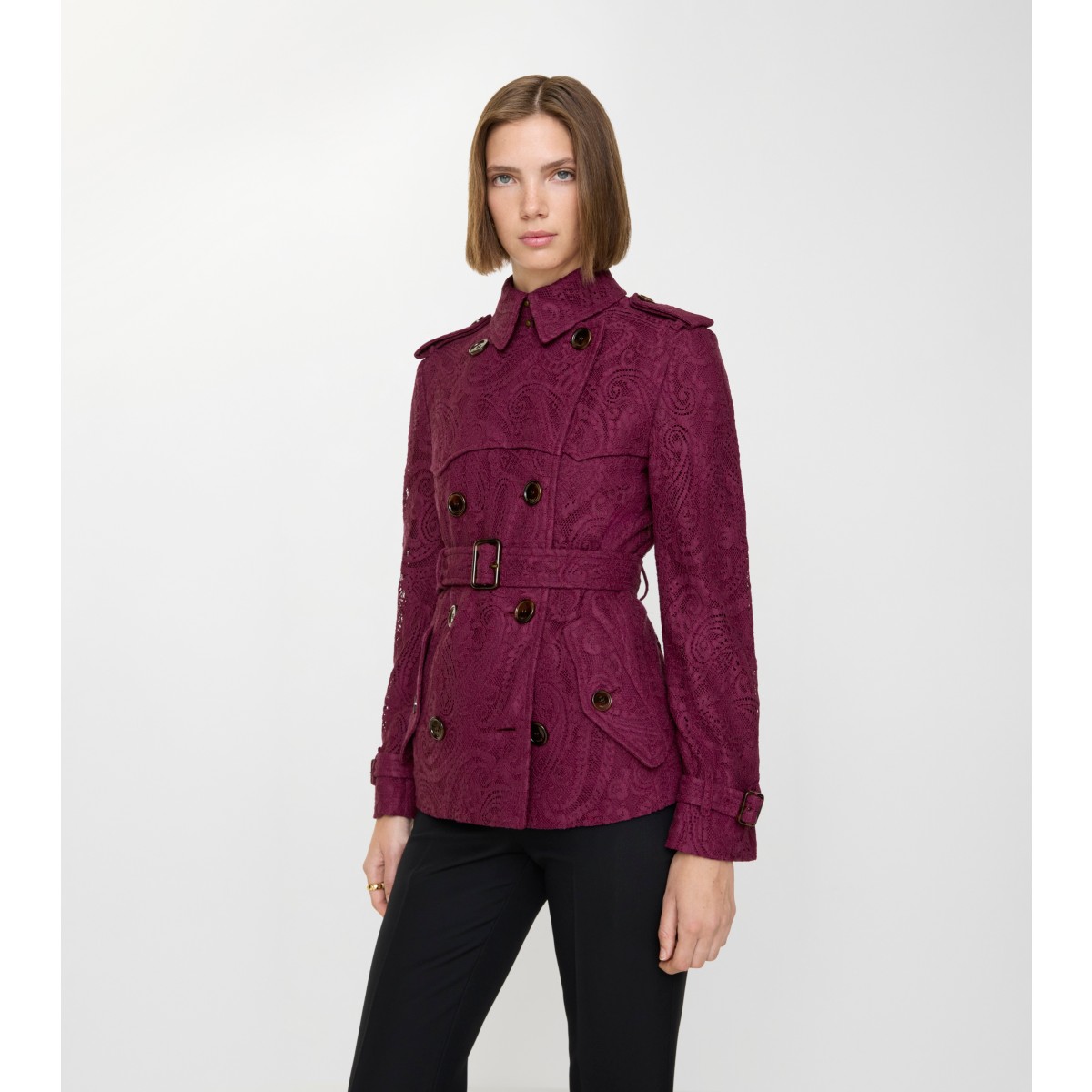  Paisley Short Lace Foxfield Trench Coat