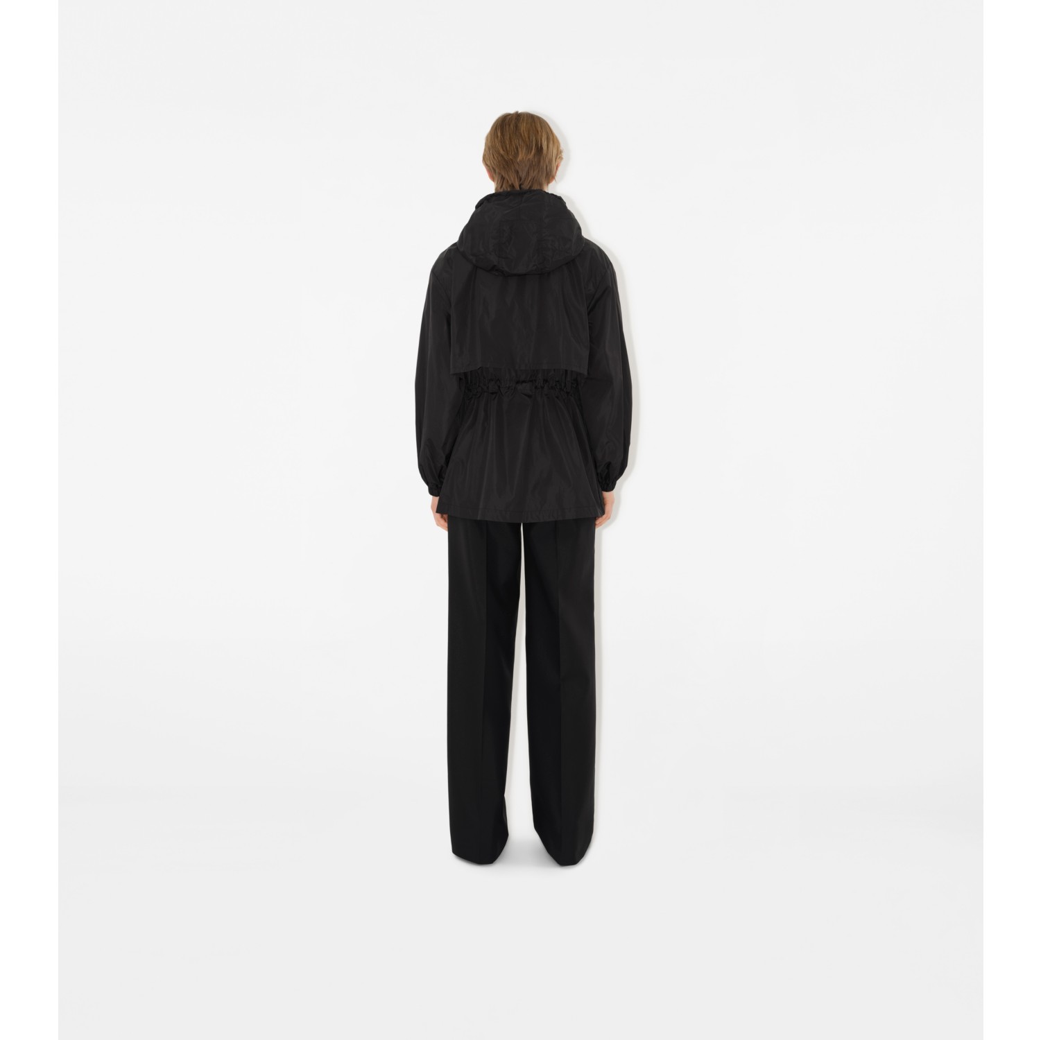 Nylon Hooded Jacket in Black - Women | Burberry® Official