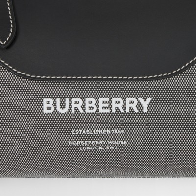 Horseferry Print Canvas and Leather Crossbody Bag in Black/grey - Men |  Burberry® Official