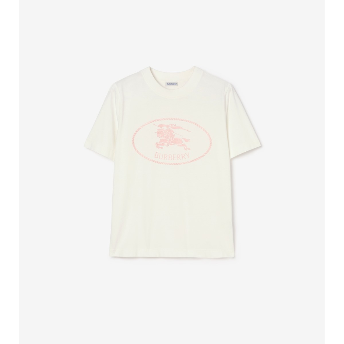  Embroidered Knight Stamp Cotton T-shirt