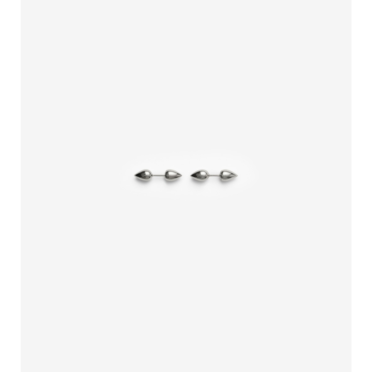 Shop Burberry Small Spear Stud Earrings In Silver