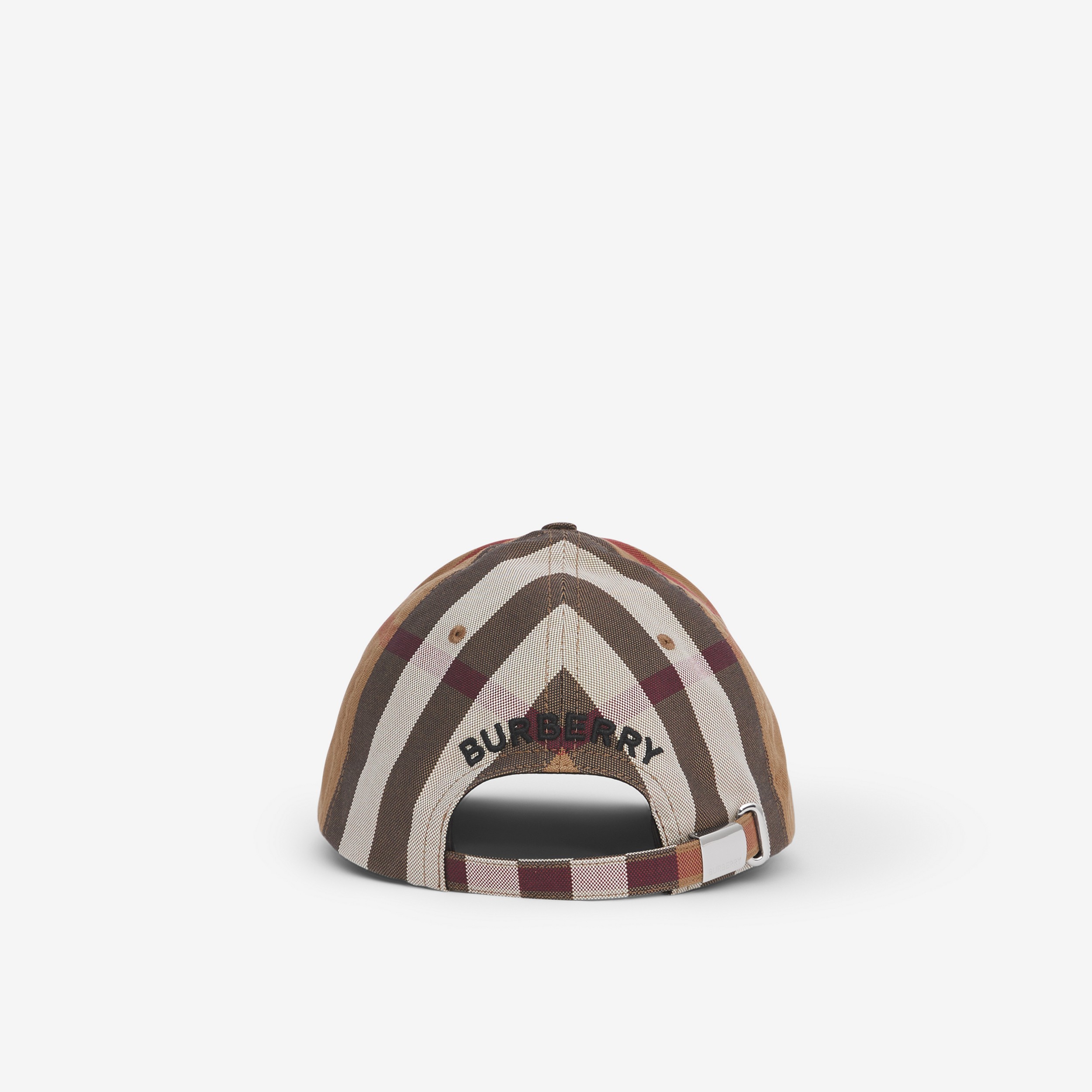 徽标装饰大号格纹棉质棒球帽 (桦木棕) | Burberry® 博柏利官网 - 3