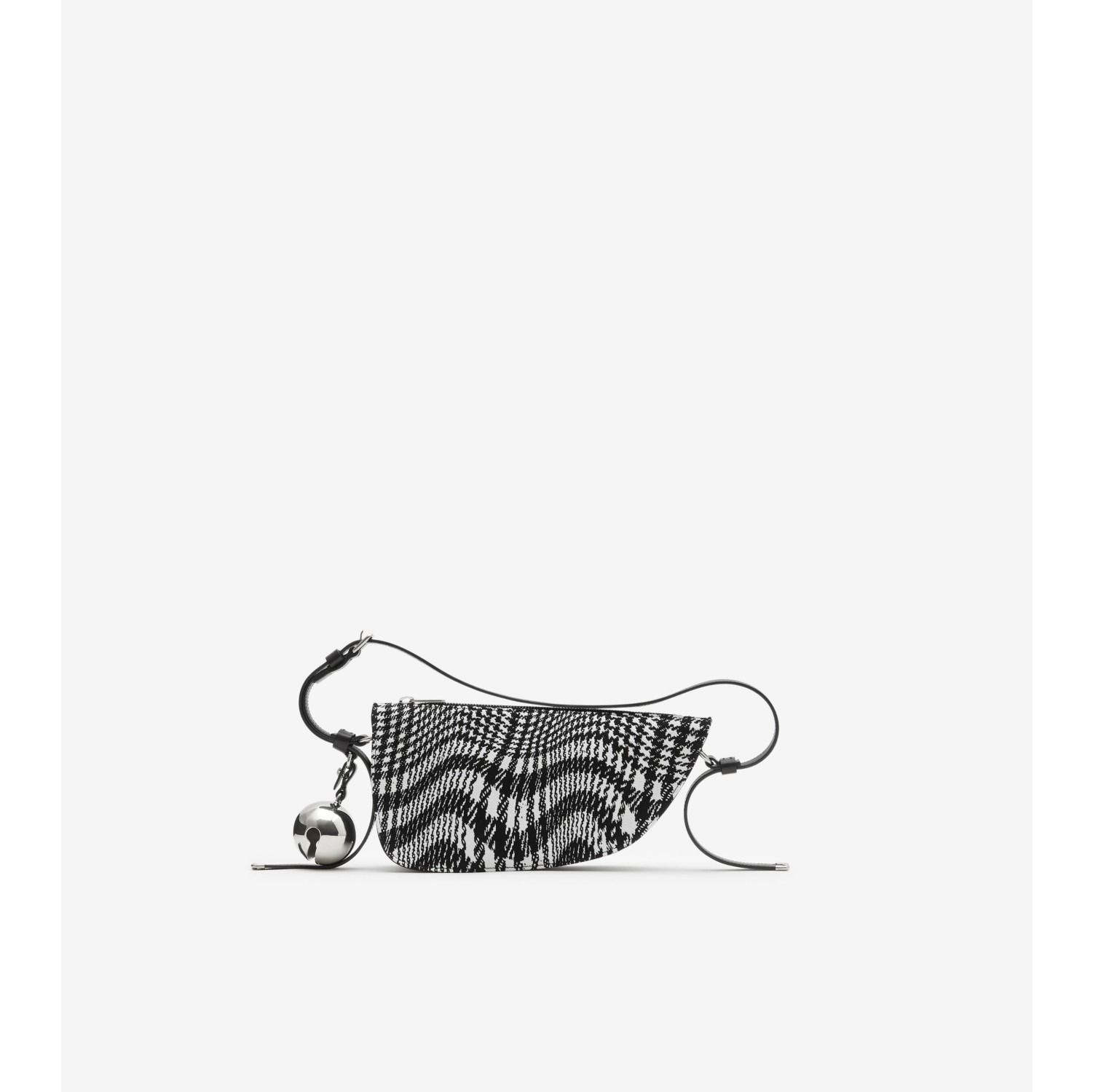 Mini Shield Sling Bag in Black white Women Burberry Official