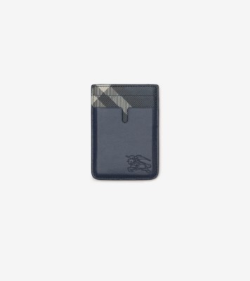 Burberry 二つ折り財布　カードケース Pop Check Magnetic Card Case in Midnight blue - Men | Burberry