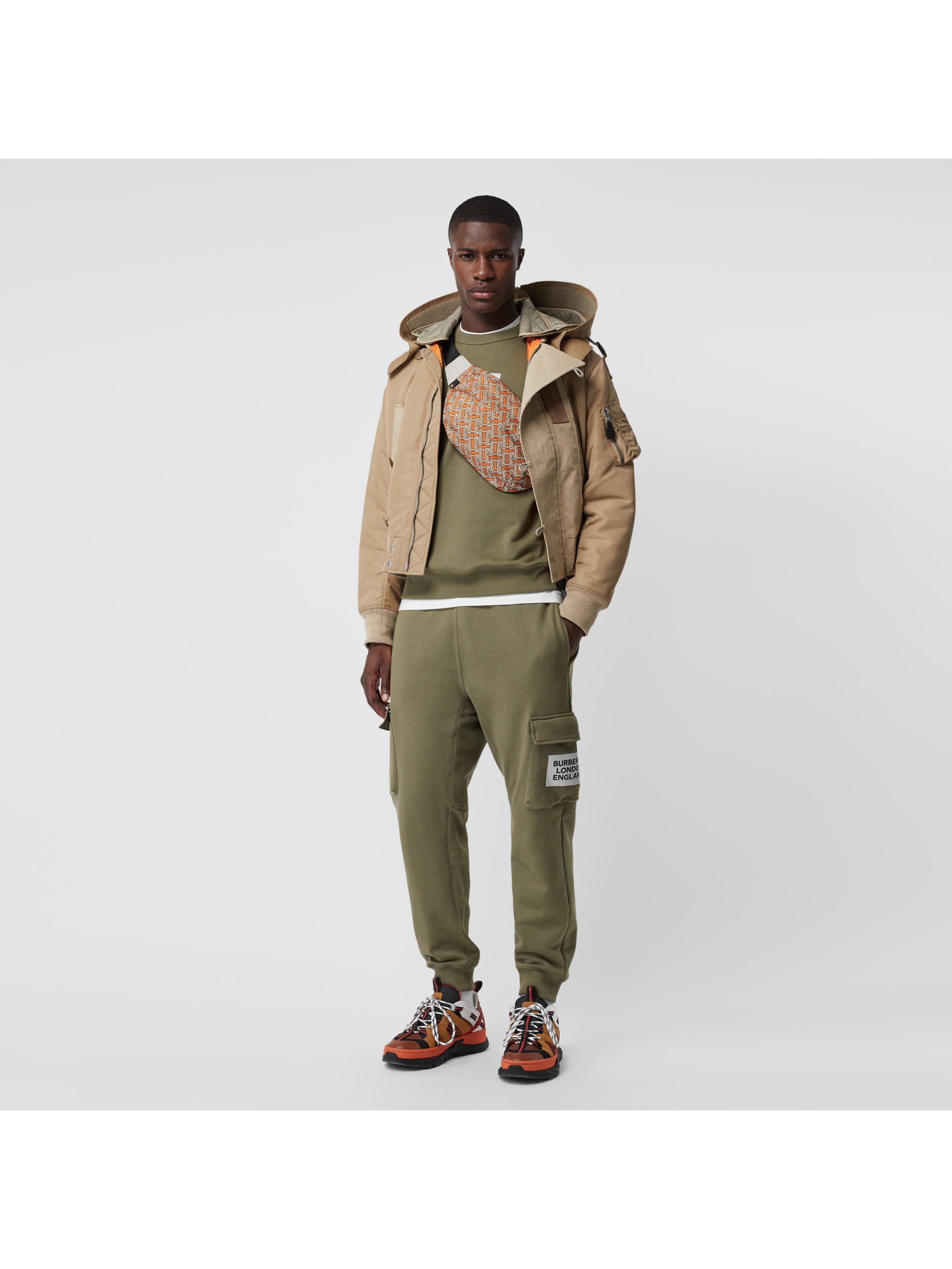 bright orange medium monogram print bum bag image71