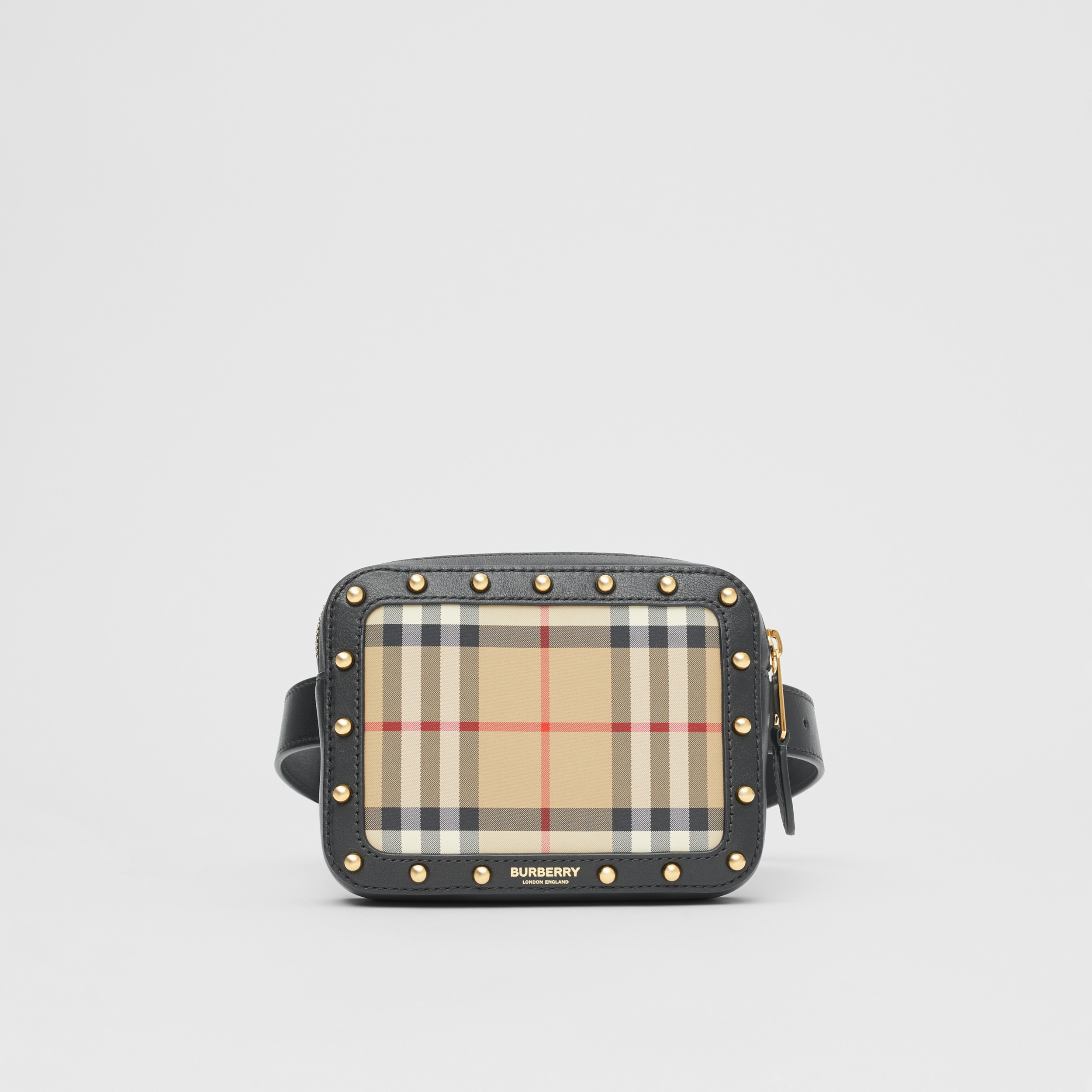 Vintage Check and Studded Leather Bum Bag in Black - Children ...