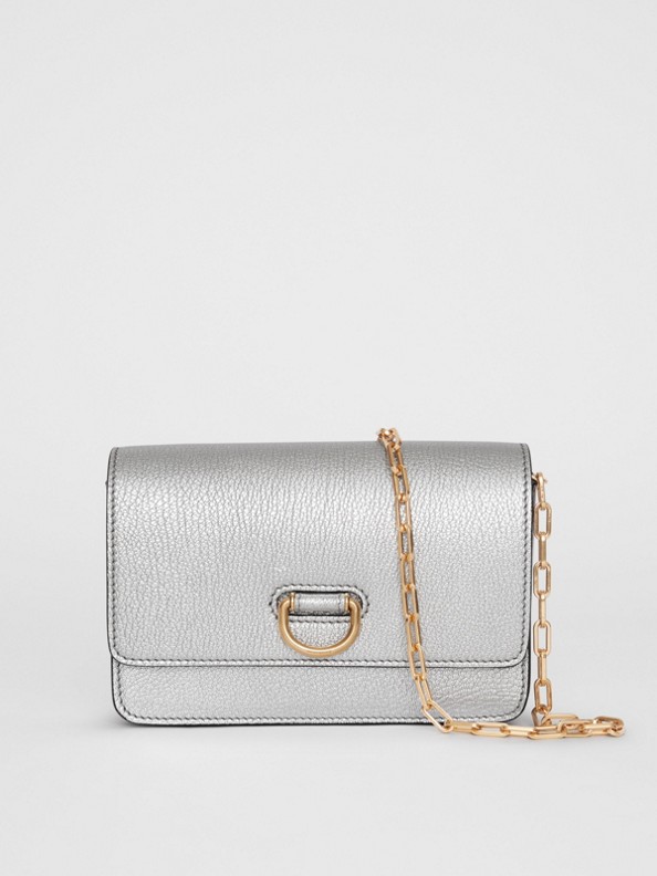 Burberry Malaysia Iconic British Luxury Brand Est 1856 The Mini Leather D Ring Bag In Silver