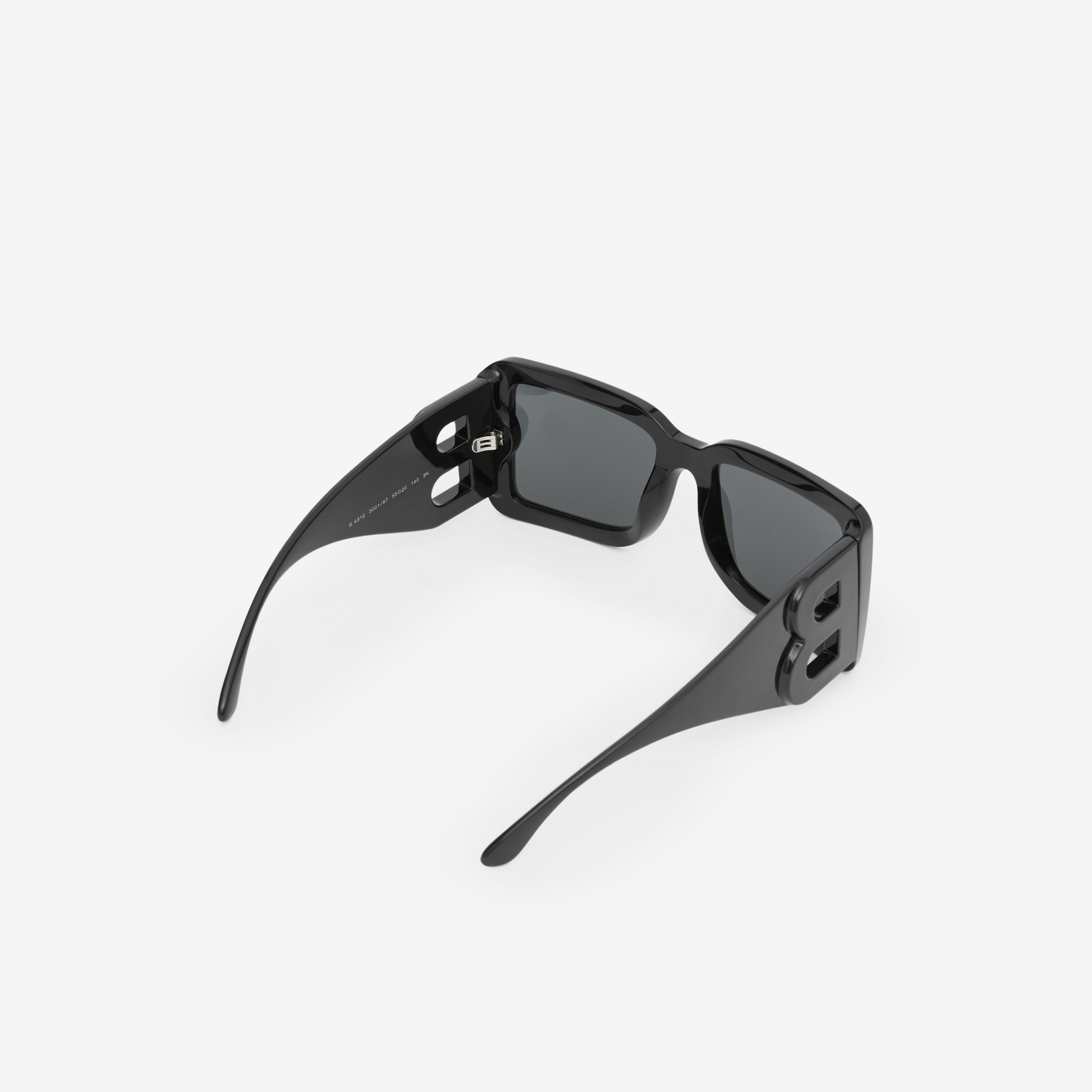 Gafas de sol con montura cuadrada y motivo de letra B (Negro) - Mujer | Burberry® oficial - 3