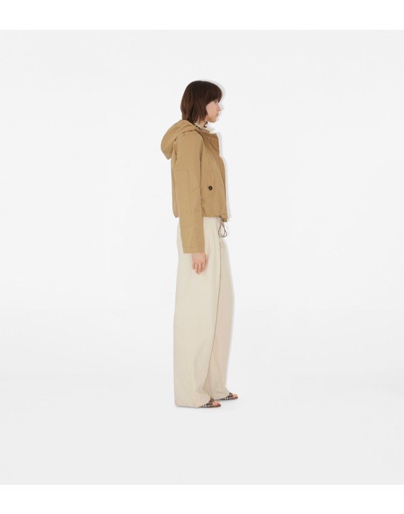 Parka courte en gabardine