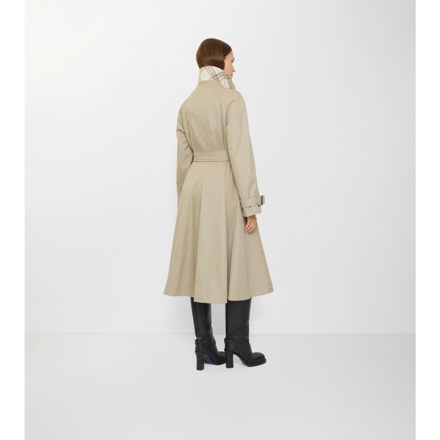 Long Gabardine Ellingham Fit-and-flare Car Coat