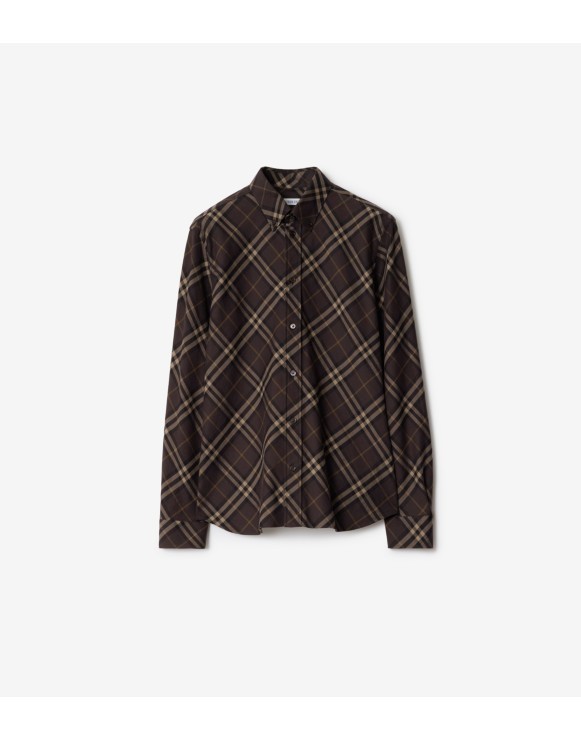 Relaxed Fit Check Cotton Flannel Shirt