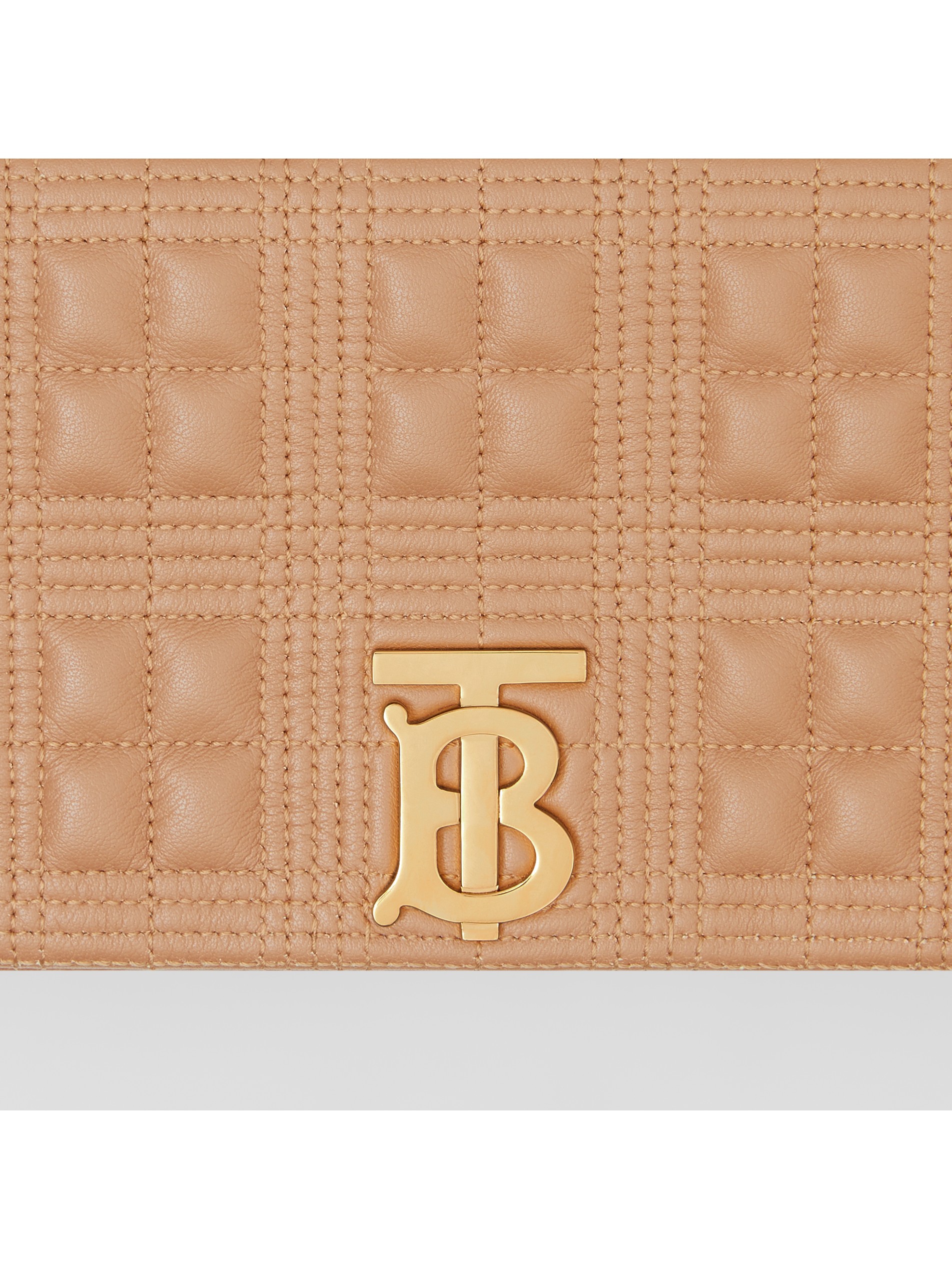 lola – 小号绗缝羔羊皮萝纳包 (驼色 / 浅金色) | burberry 博柏利