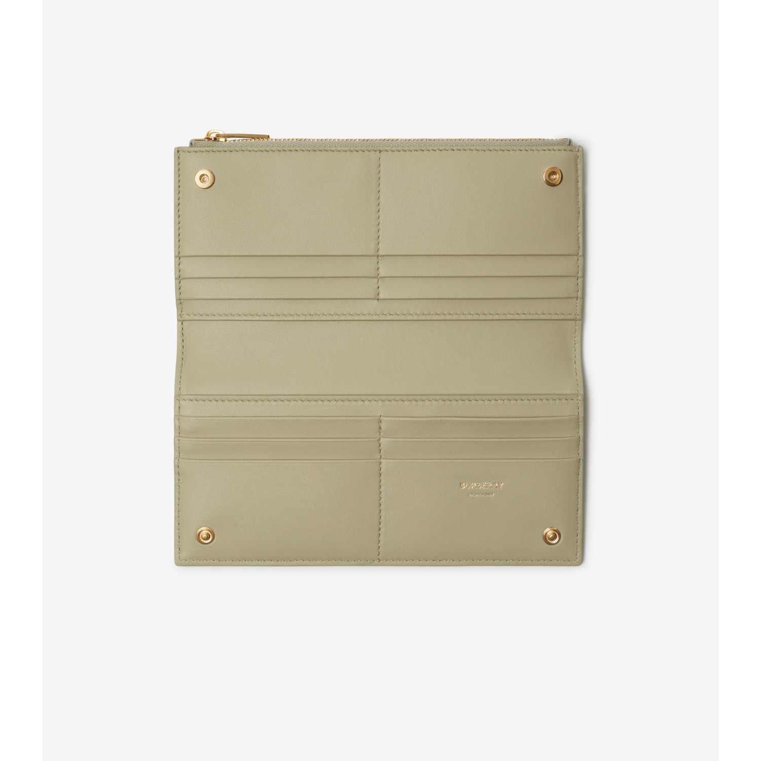 Large Check Bifold Wallet in Lichen - Women | Burberry® Official