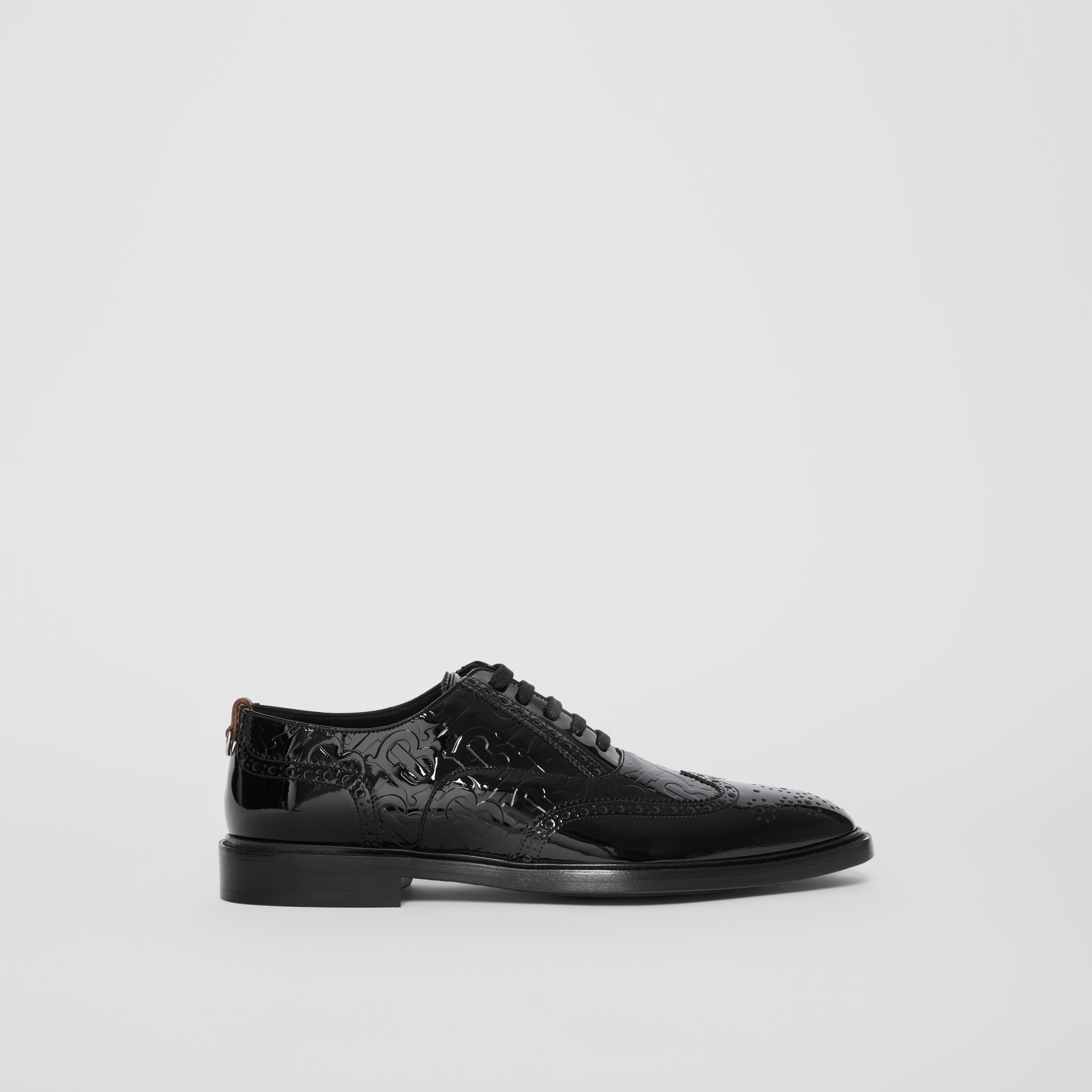 patent black brogues