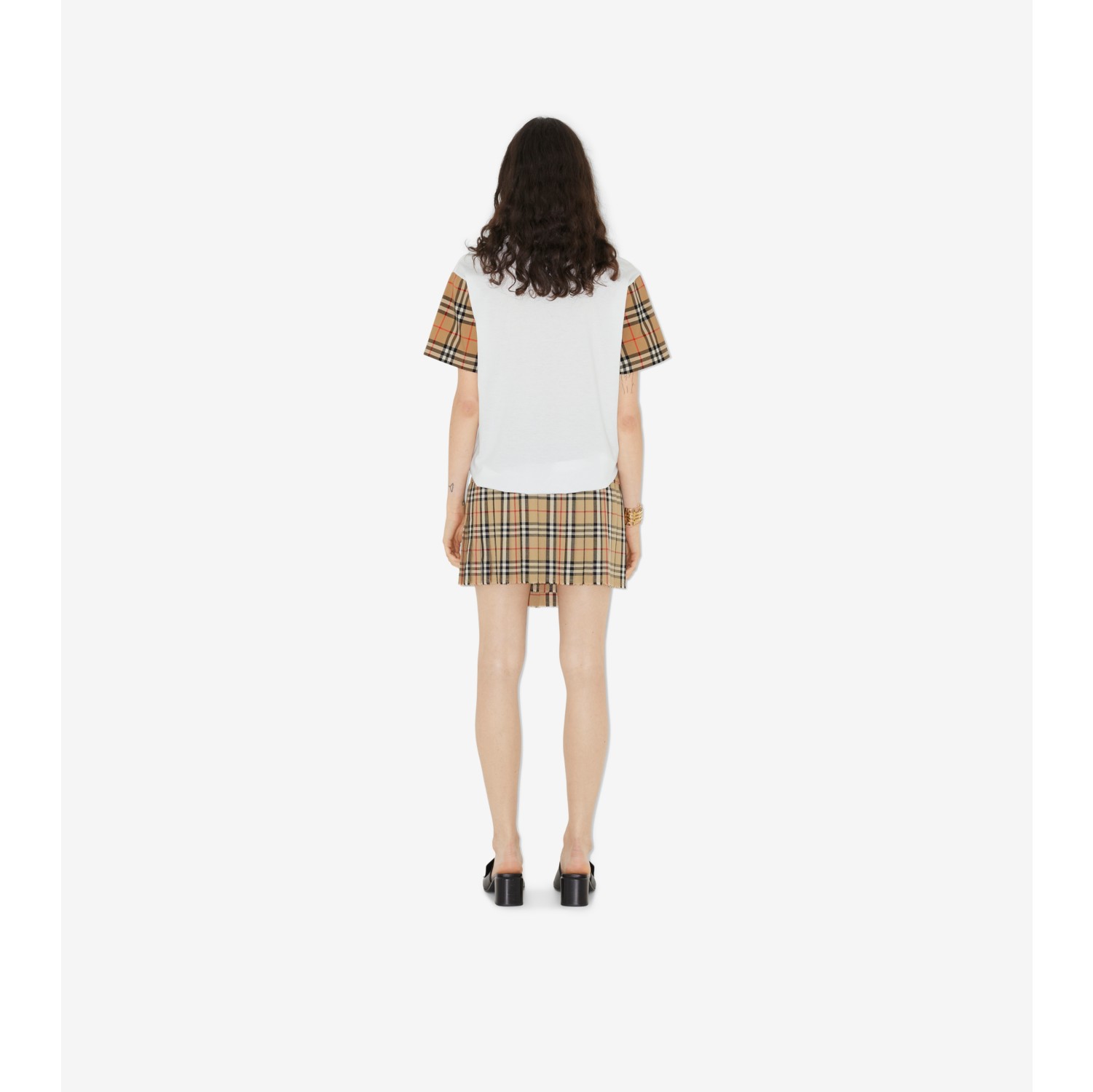 Women's burberry check t shirt sale