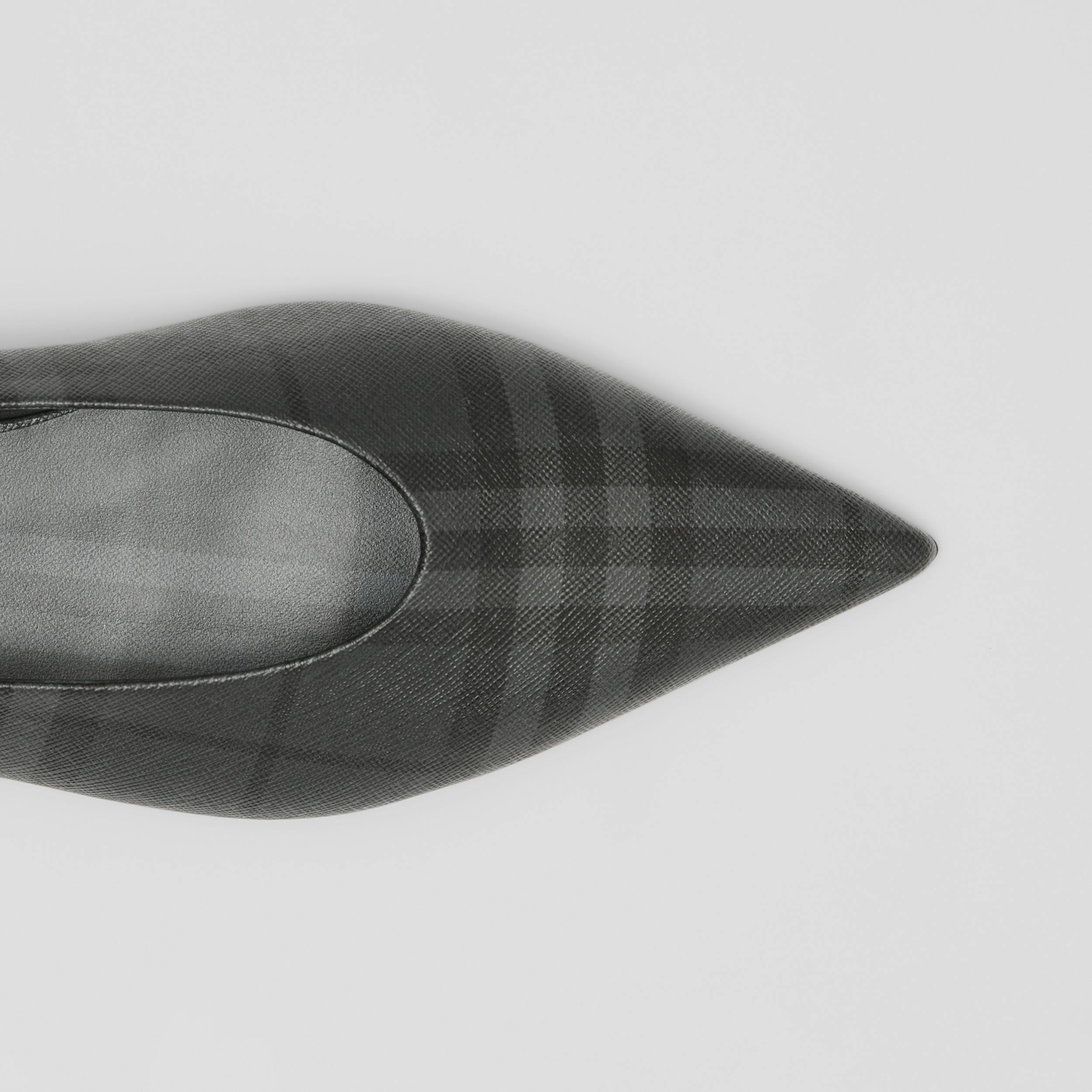 Vintage Check Point-toe Ballerinas in Charcoal - Women | Burberry® Official - 2