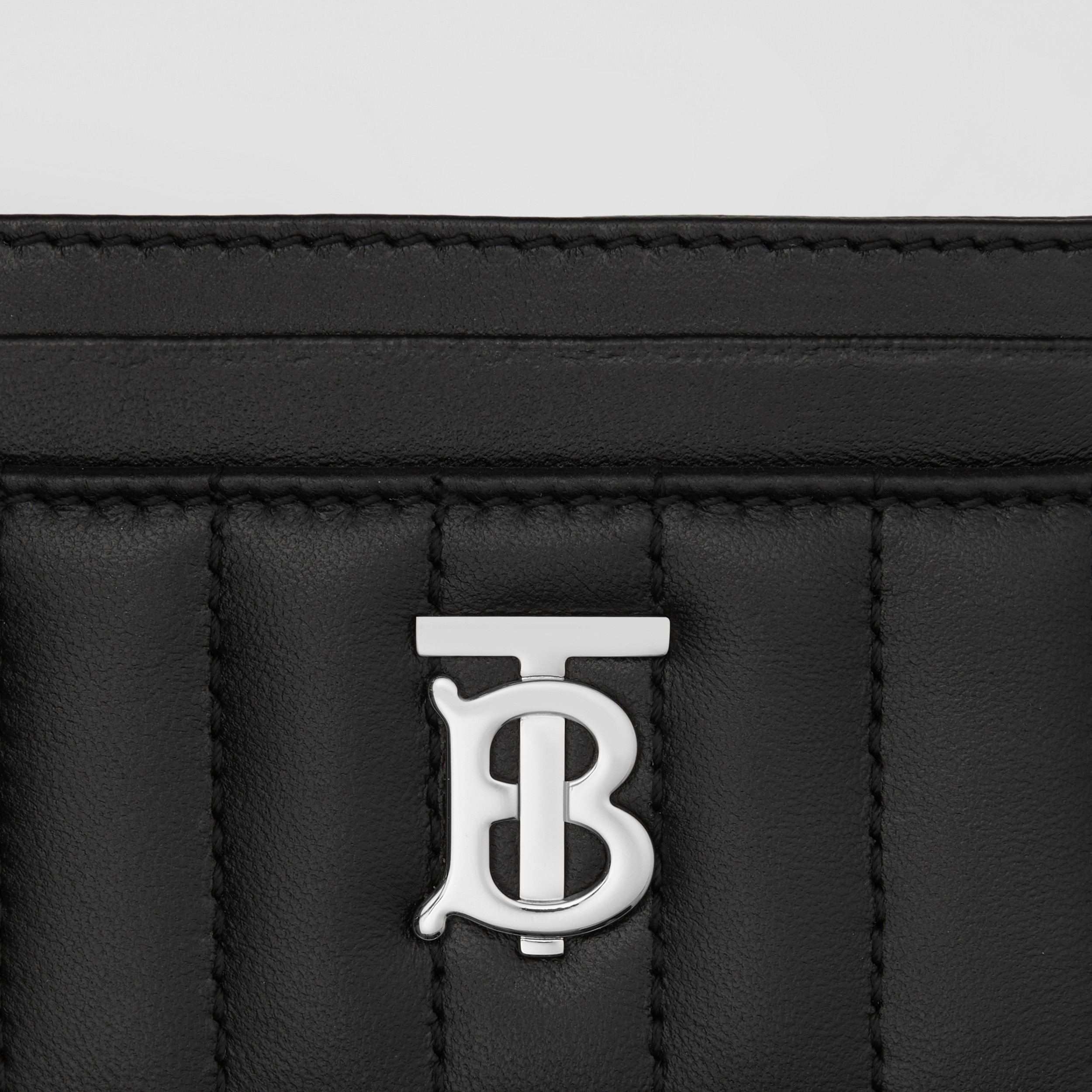 Quilted Leather Lola Card Case in Black/palladium - Women | Burberry® Official - 2