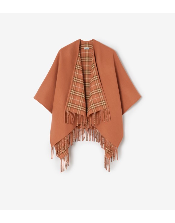 【美品】BURBERRY　ニット ポンチョ　ウール カシミヤ　ビッグナイト　現行 ウィメンズ デザイナー ポンチョ＆ケープ | Burberry®