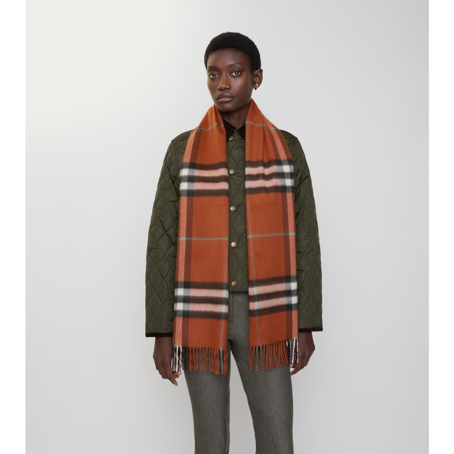 Check Cashmere Scarf