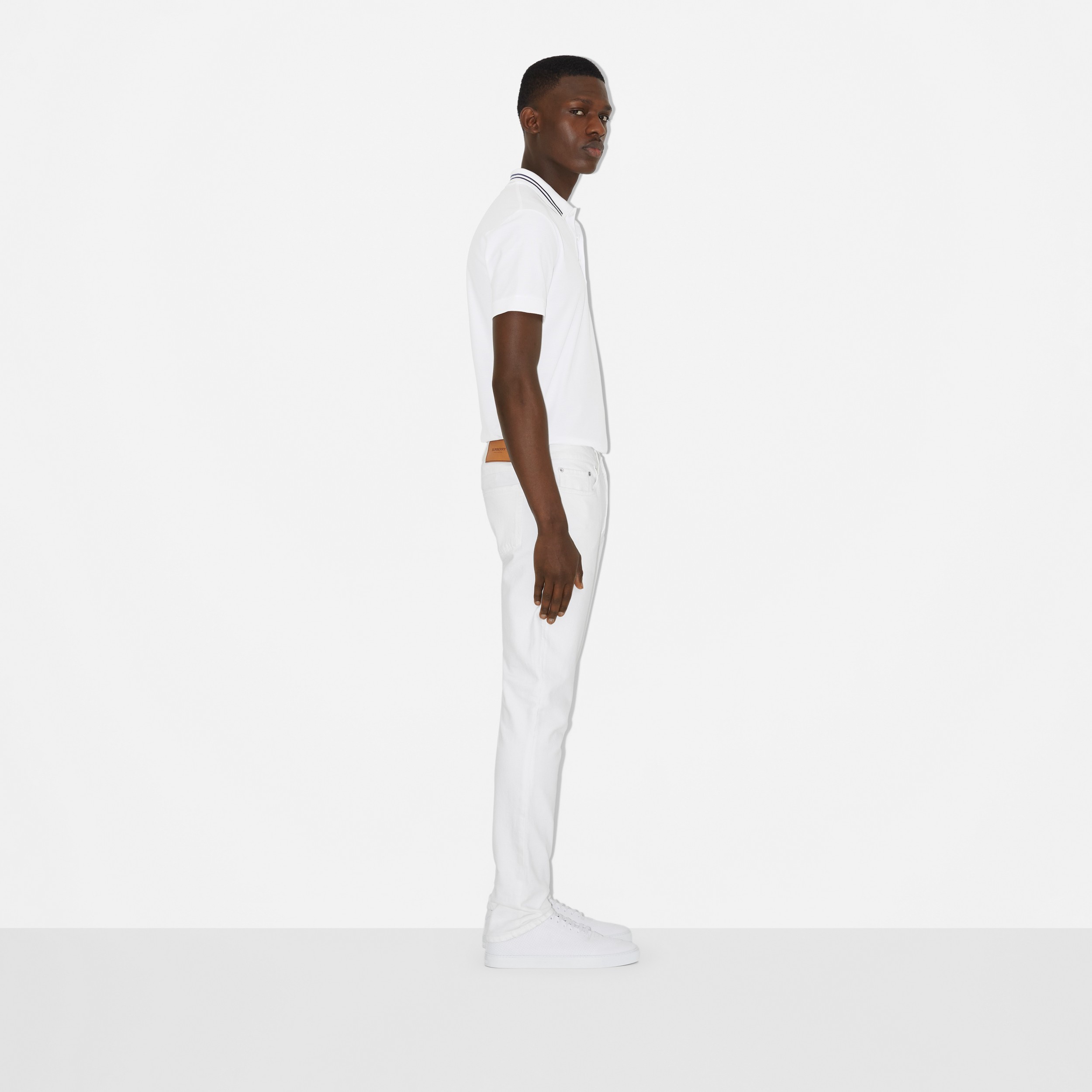 Polo in cotone con EKD (Bianco) - Uomo | Sito ufficiale Burberry® - 3