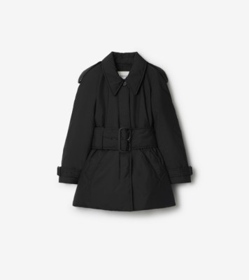 Belted Berryhill Padded Car Coat in Black - Women | Burberry® Official