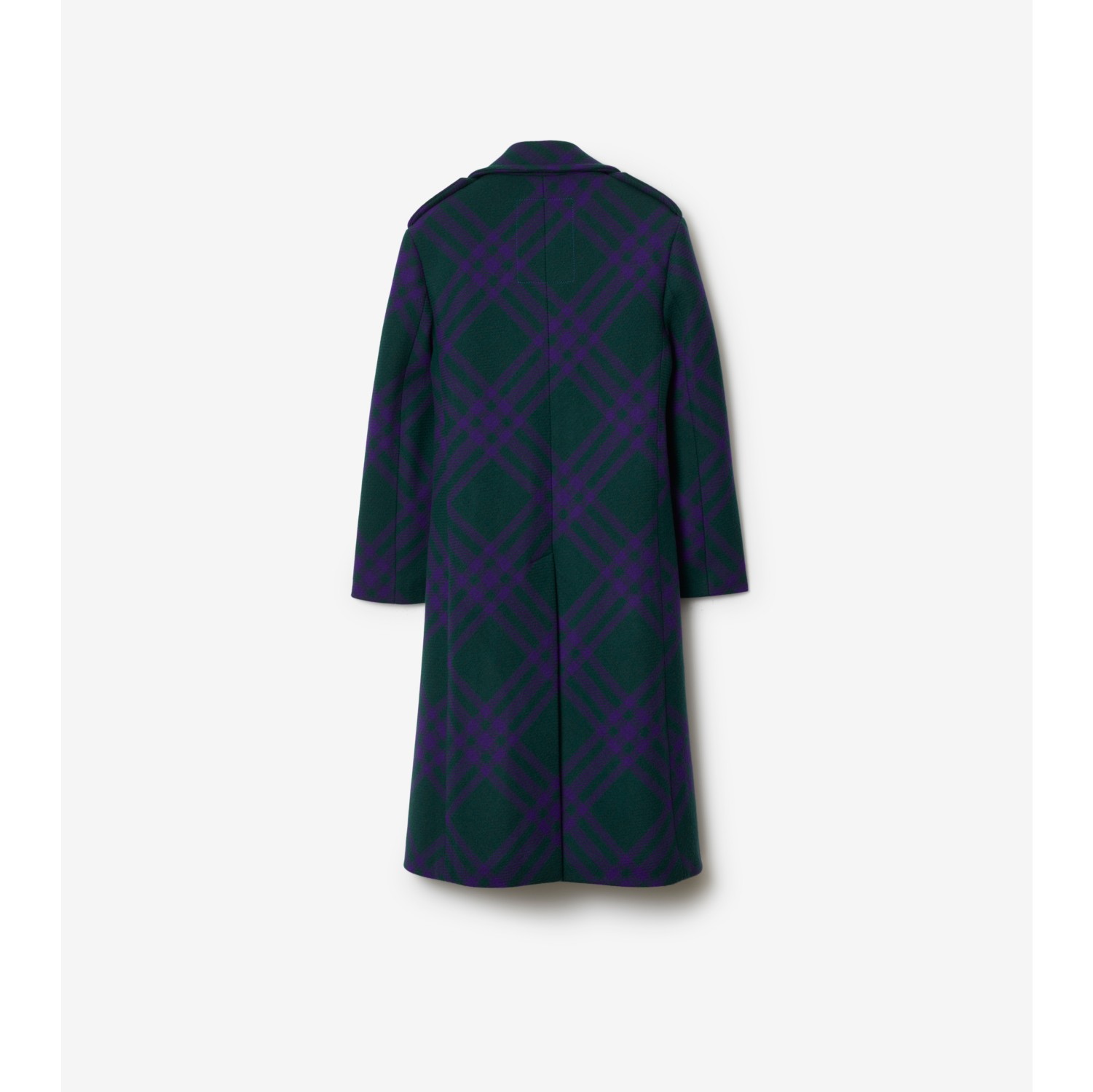 Check Wool Blend Coat in Deep royal - Men | Burberry® Official