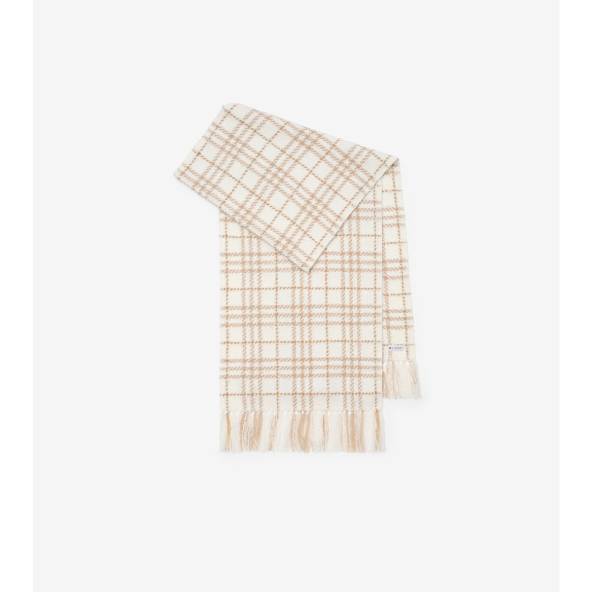  Check Embellished Bouclé Scarf