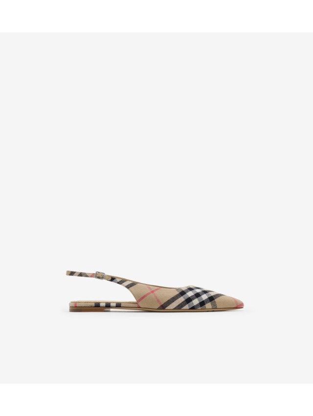 サンダル・ミュール BURBERRY Women Sandals 8057037 A7028 Beige Check Slides in Archive beige - Women | Burberry® Official