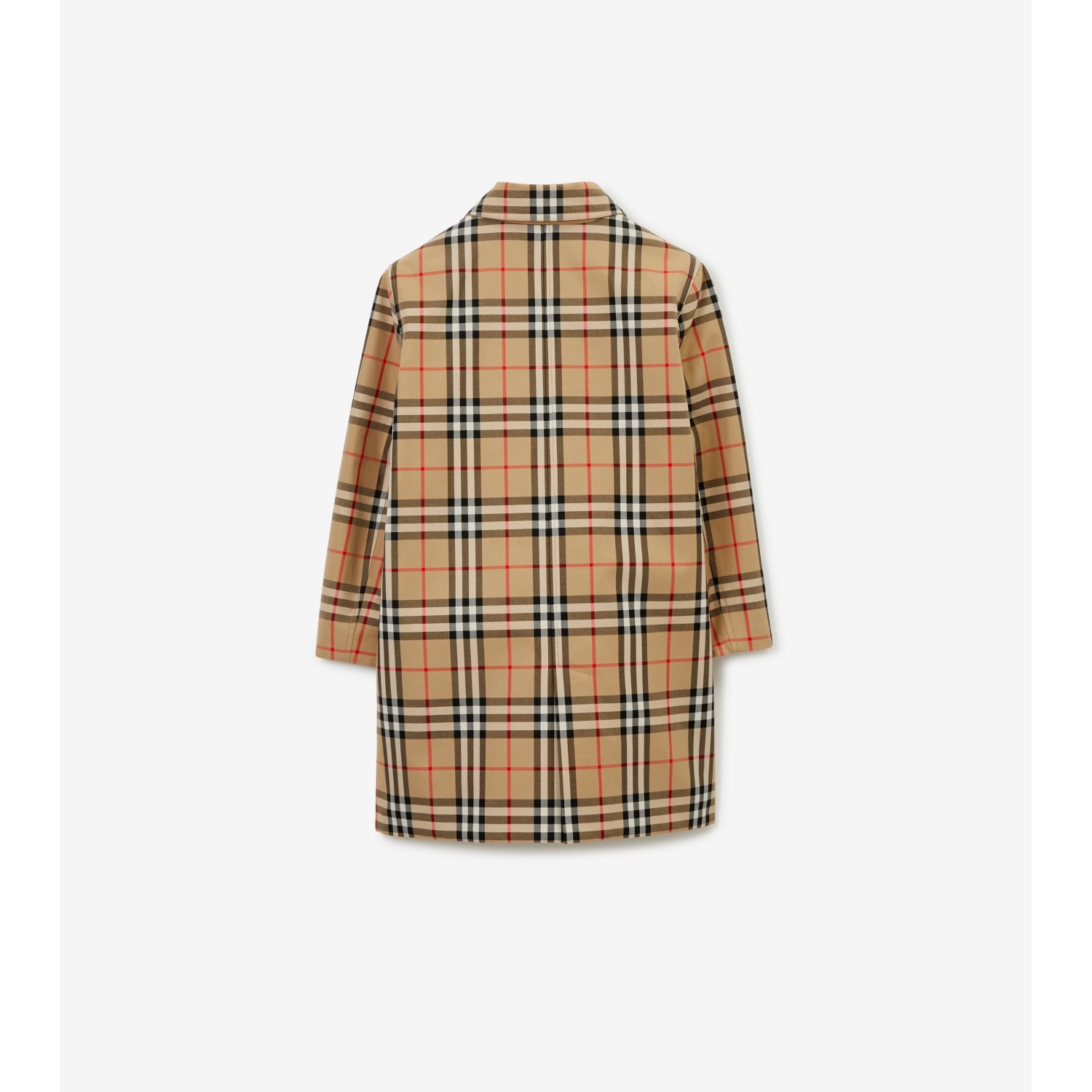 Reversible Check Gabardine Car Coat - thumbnail 5
