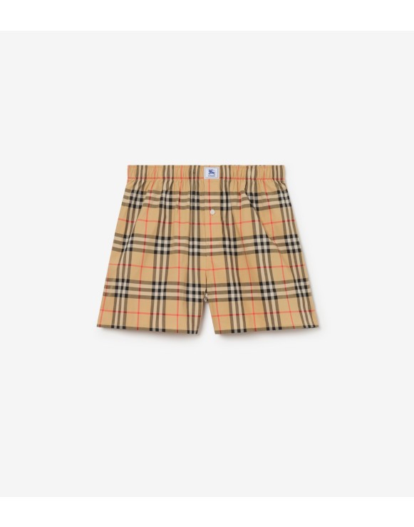 Check Cotton Boxer Shorts