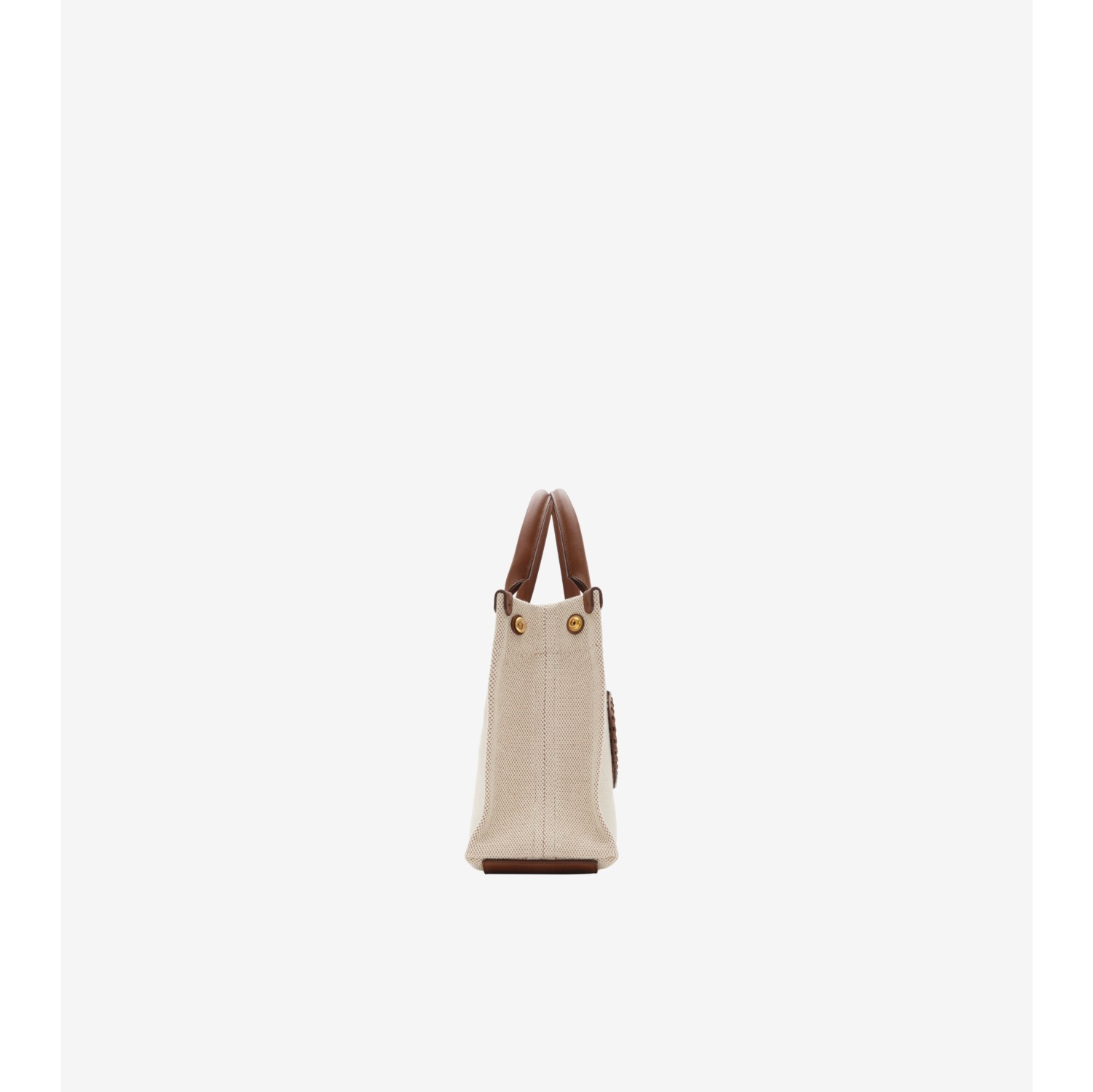 Mini Clovelly Tote in Natural - Women, Cotton | Burberry® Official