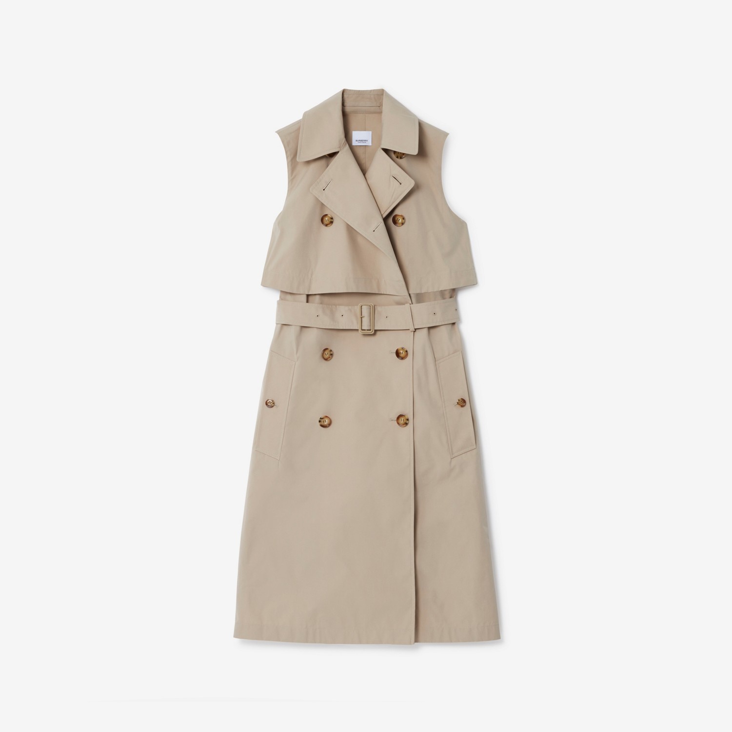Cotton Blend Trench Dress in Soft Fawn - Women | Burberry® Official