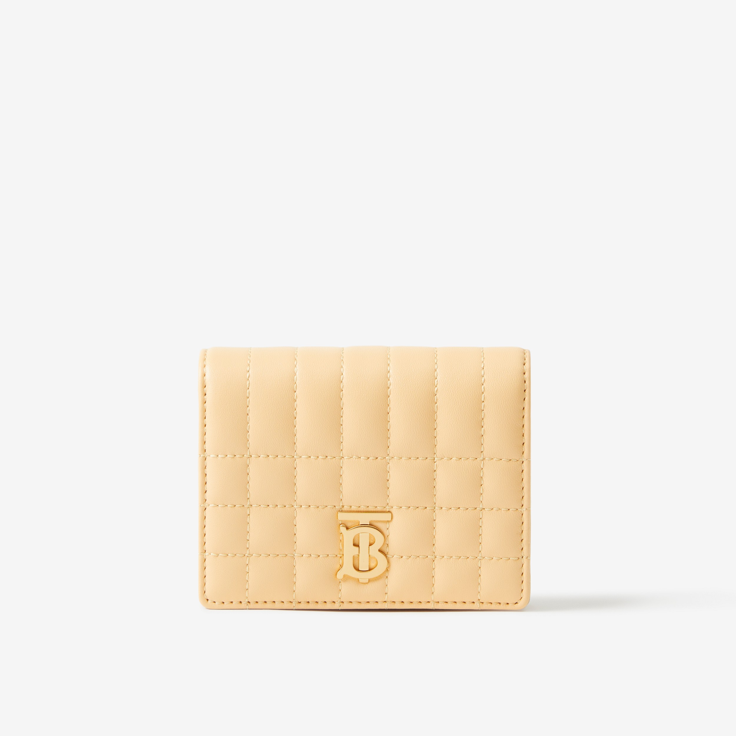 Leather Small Lola Folding Wallet in Golden Sand - Women | Burberry® Official - 1